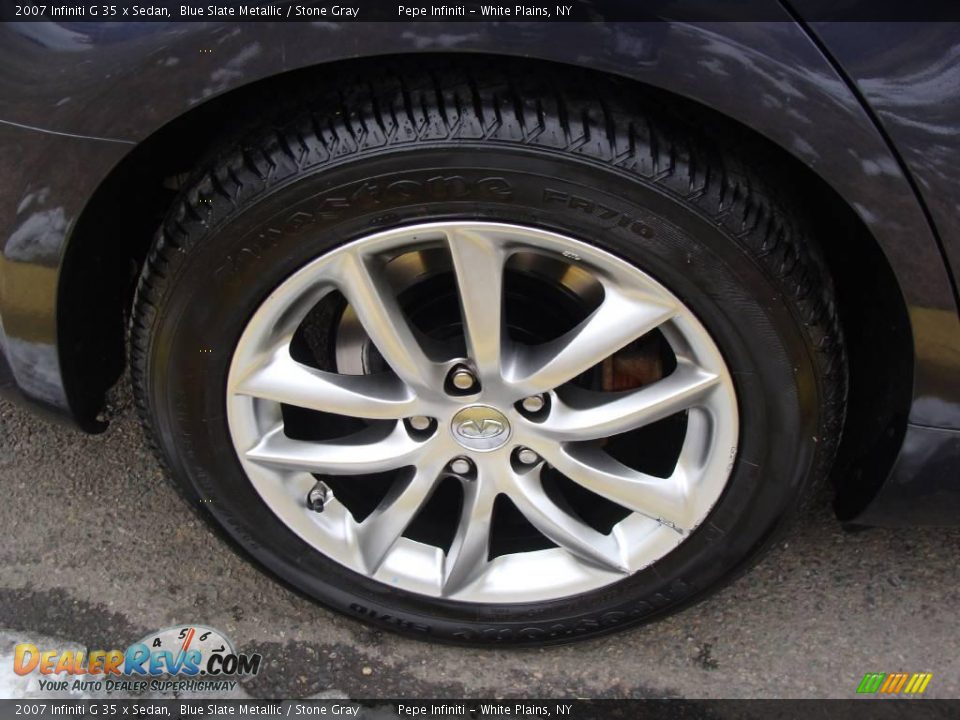 2007 Infiniti G 35 x Sedan Blue Slate Metallic / Stone Gray Photo #19