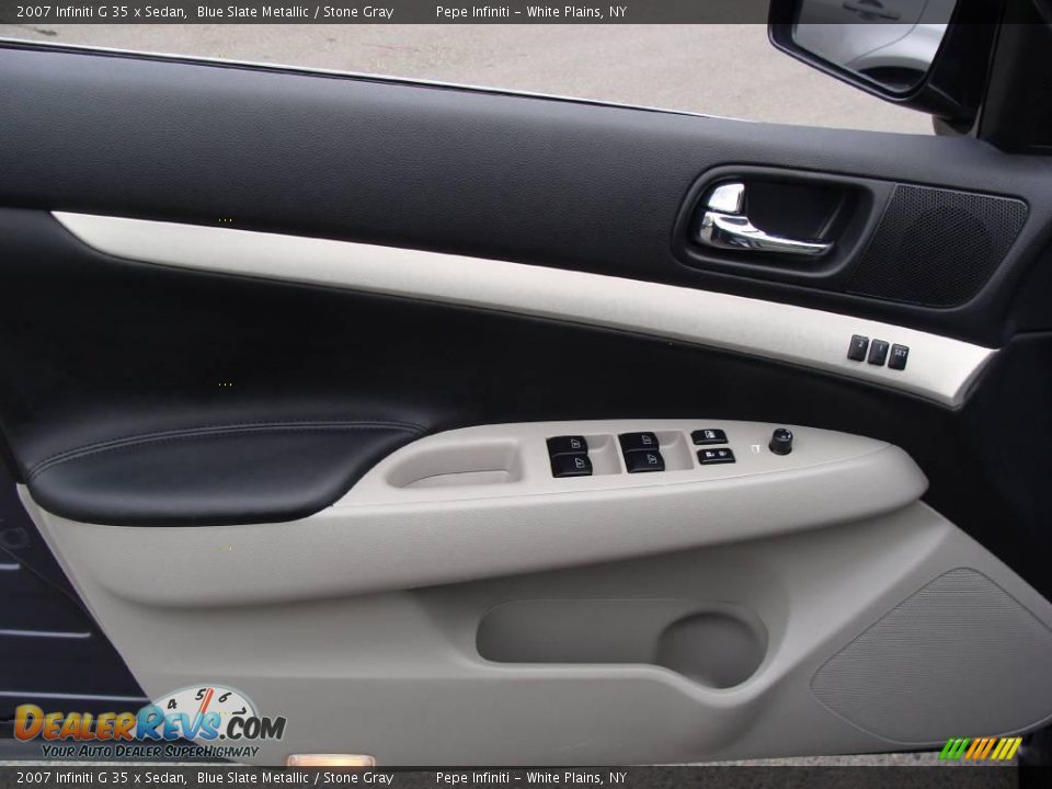 2007 Infiniti G 35 x Sedan Blue Slate Metallic / Stone Gray Photo #20