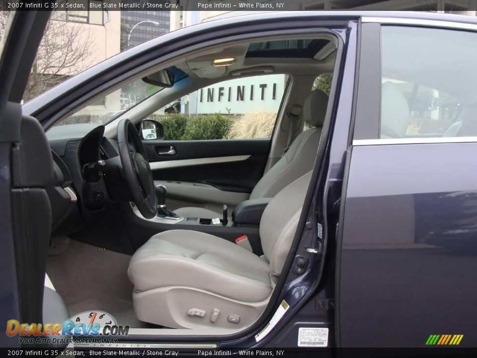 2007 Infiniti G 35 x Sedan Blue Slate Metallic / Stone Gray Photo #21