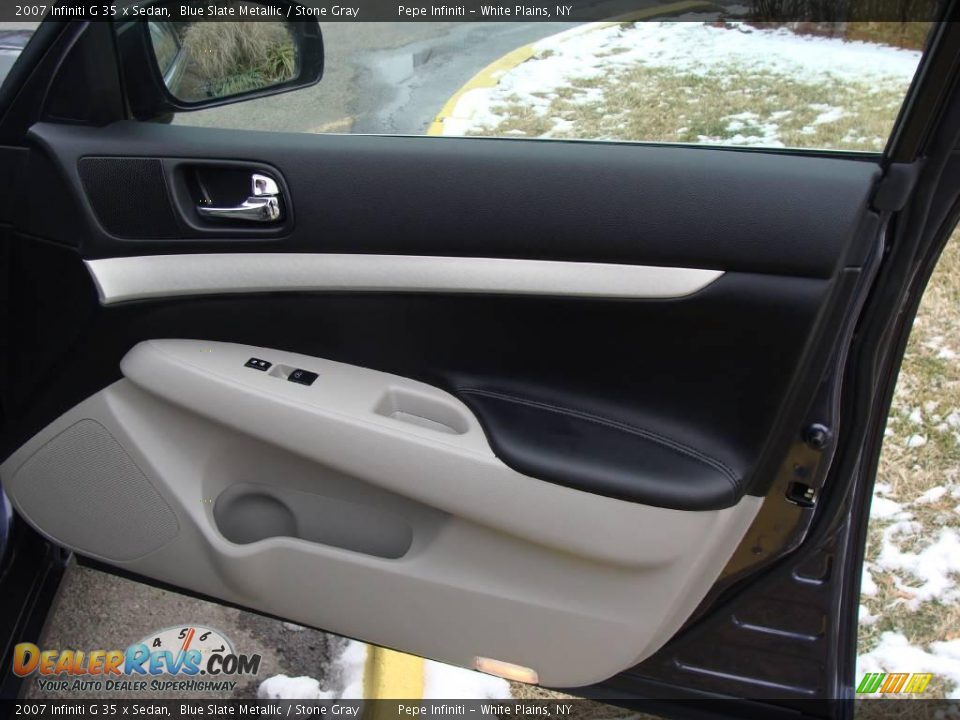 2007 Infiniti G 35 x Sedan Blue Slate Metallic / Stone Gray Photo #22