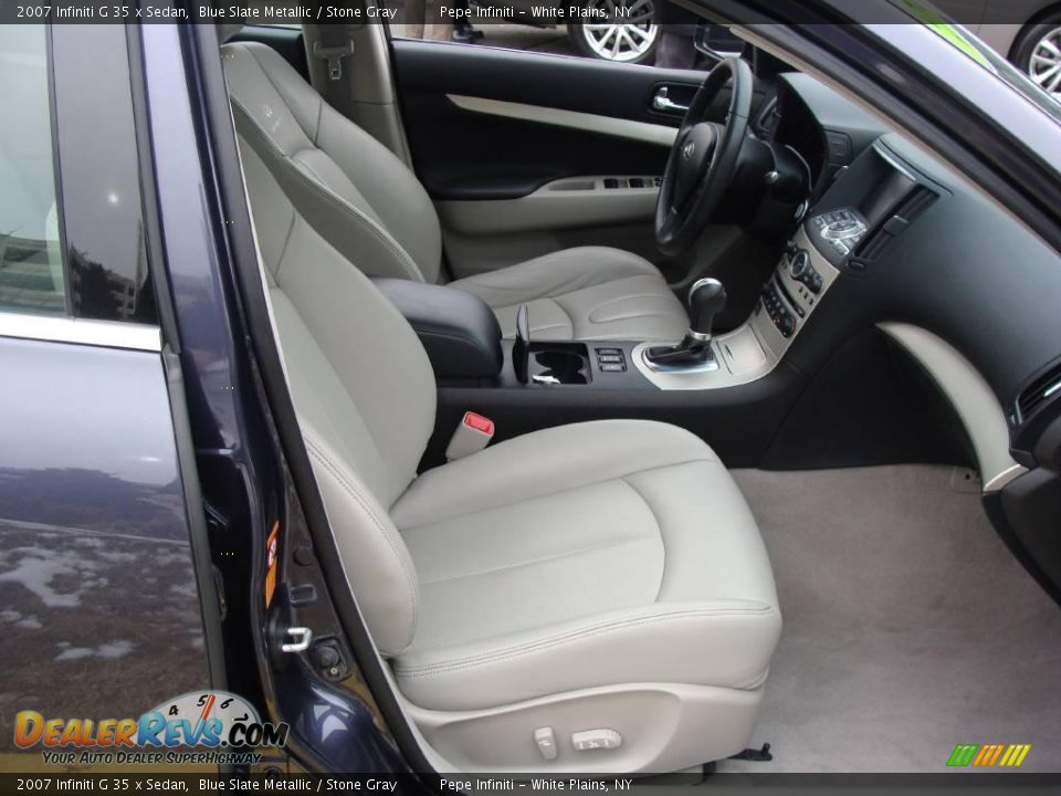 2007 Infiniti G 35 x Sedan Blue Slate Metallic / Stone Gray Photo #23