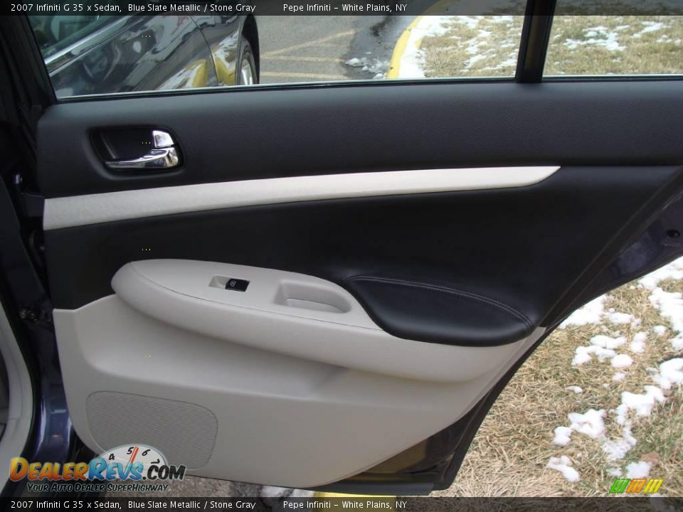 2007 Infiniti G 35 x Sedan Blue Slate Metallic / Stone Gray Photo #24