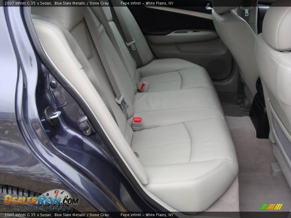 2007 Infiniti G 35 x Sedan Blue Slate Metallic / Stone Gray Photo #25