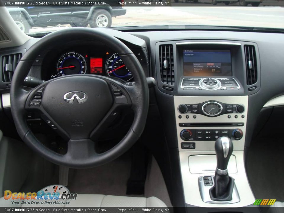 2007 Infiniti G 35 x Sedan Blue Slate Metallic / Stone Gray Photo #28