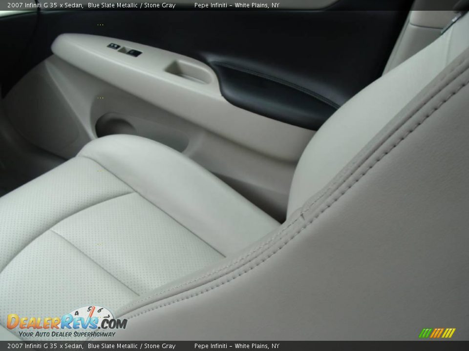 2007 Infiniti G 35 x Sedan Blue Slate Metallic / Stone Gray Photo #32
