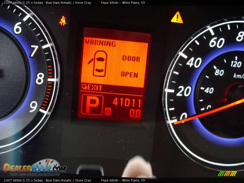 2007 Infiniti G 35 x Sedan Blue Slate Metallic / Stone Gray Photo #35