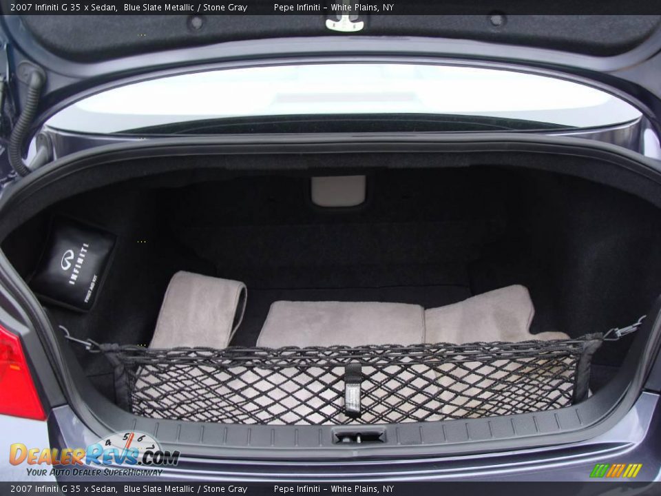 2007 Infiniti G 35 x Sedan Blue Slate Metallic / Stone Gray Photo #36