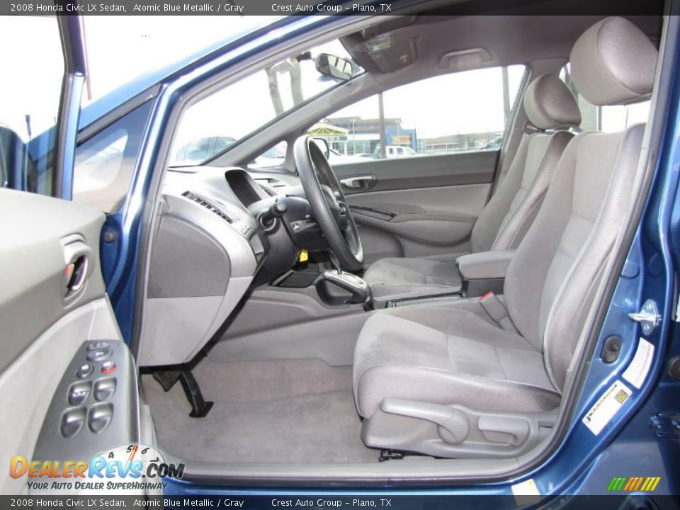 2008 Honda Civic LX Sedan Atomic Blue Metallic / Gray Photo #8