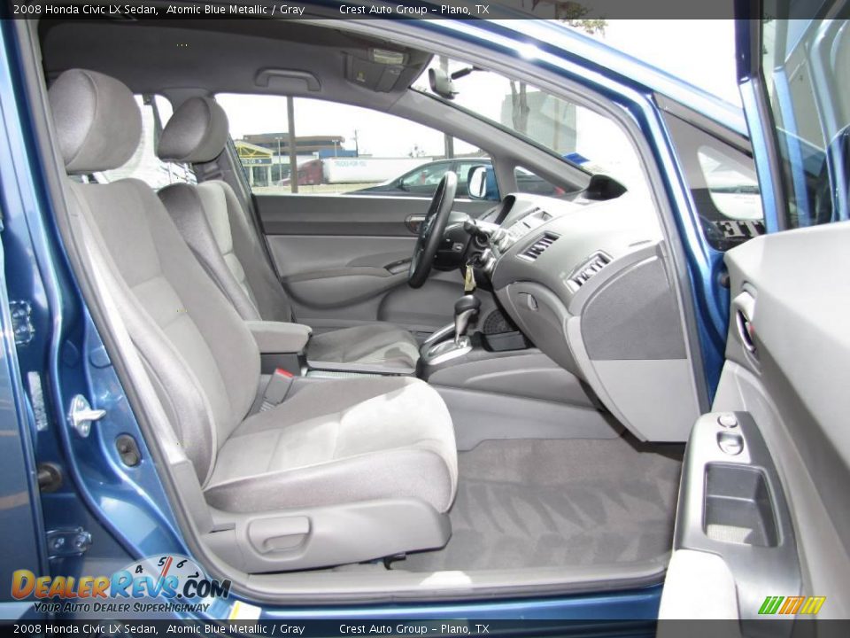 2008 Honda Civic LX Sedan Atomic Blue Metallic / Gray Photo #9