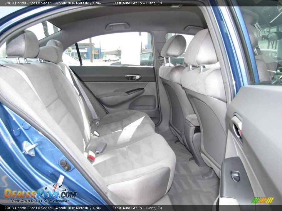 2008 Honda Civic LX Sedan Atomic Blue Metallic / Gray Photo #10