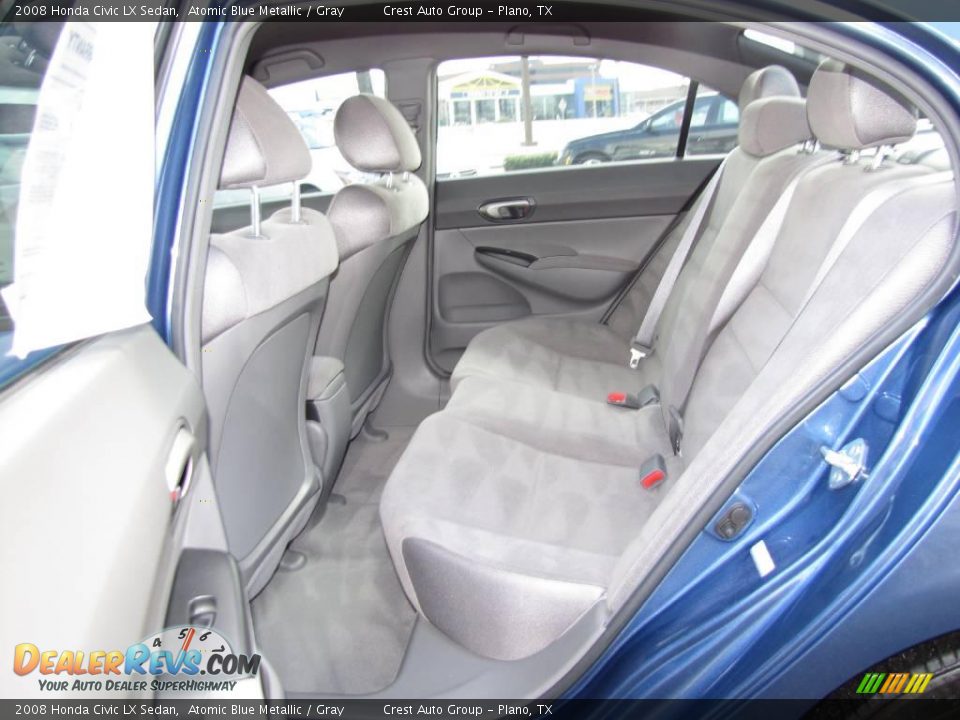 2008 Honda Civic LX Sedan Atomic Blue Metallic / Gray Photo #11