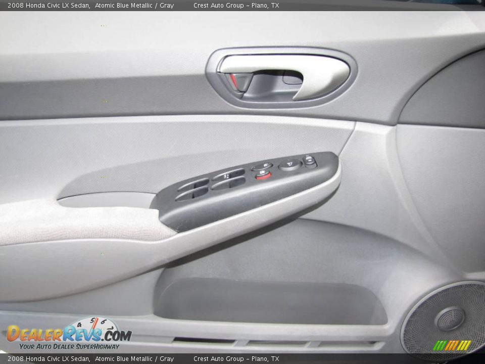 2008 Honda Civic LX Sedan Atomic Blue Metallic / Gray Photo #12