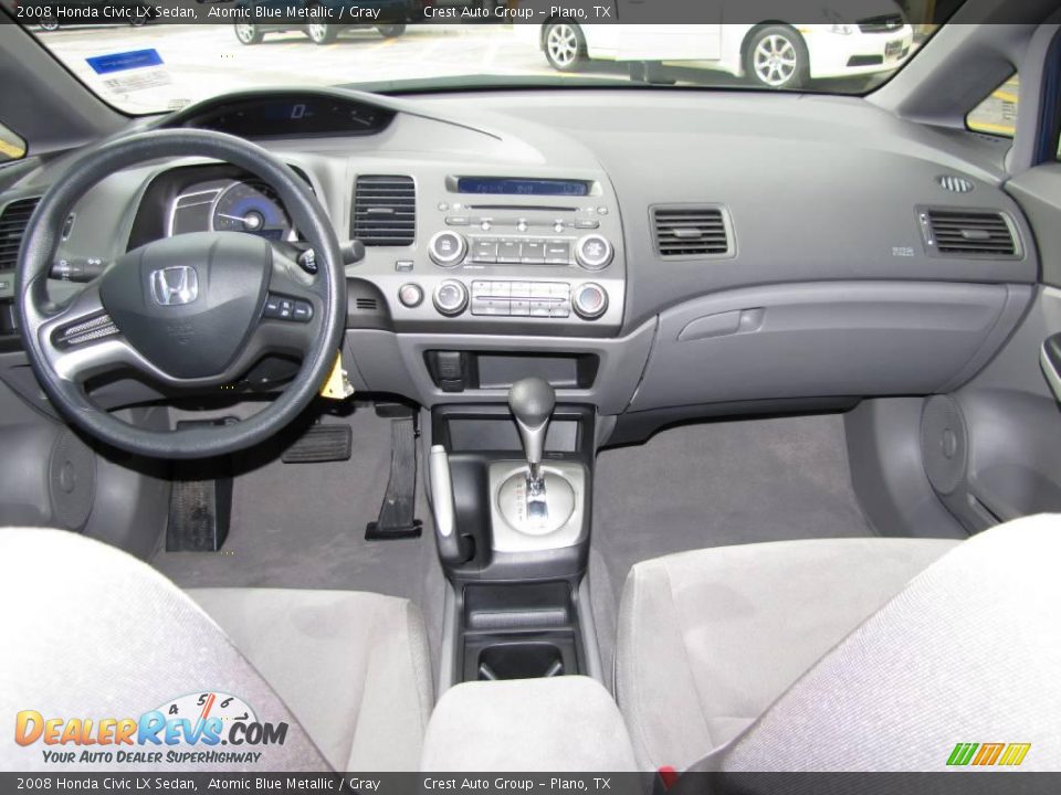 2008 Honda Civic LX Sedan Atomic Blue Metallic / Gray Photo #13