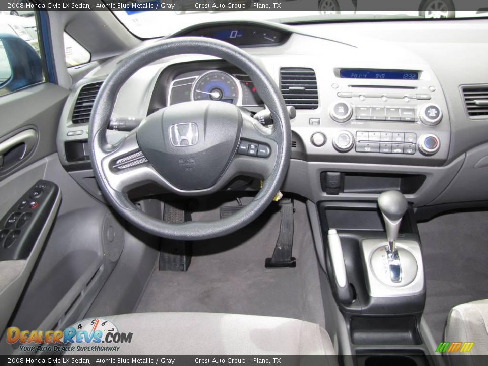 2008 Honda Civic LX Sedan Atomic Blue Metallic / Gray Photo #14