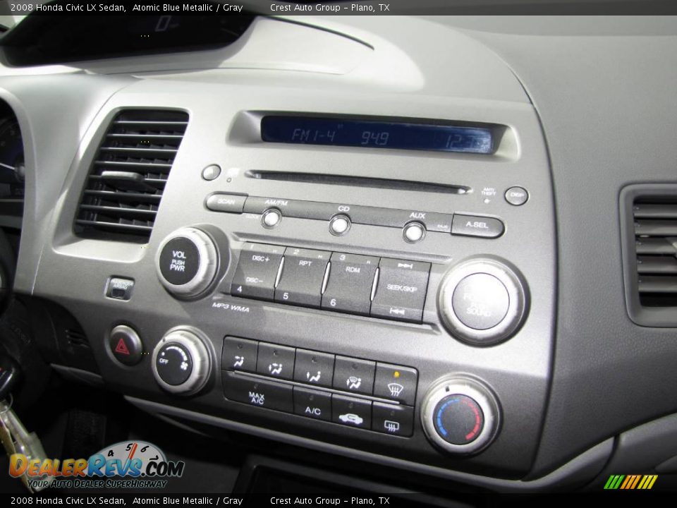 2008 Honda Civic LX Sedan Atomic Blue Metallic / Gray Photo #15