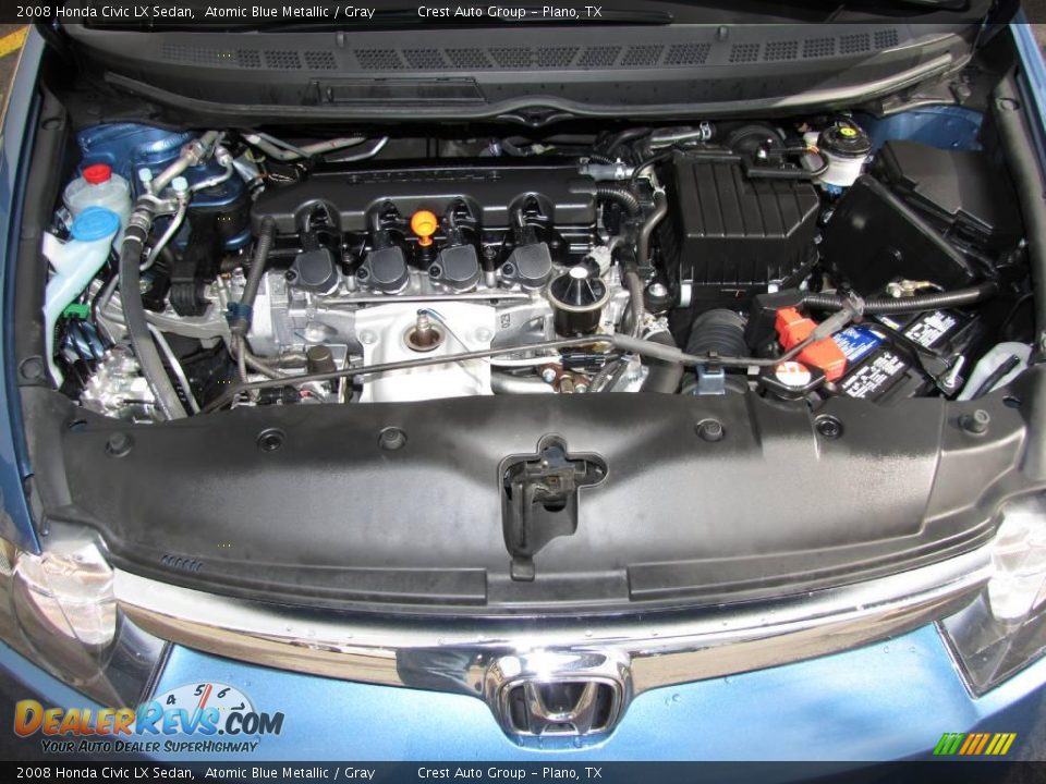 2008 Honda Civic LX Sedan Atomic Blue Metallic / Gray Photo #17