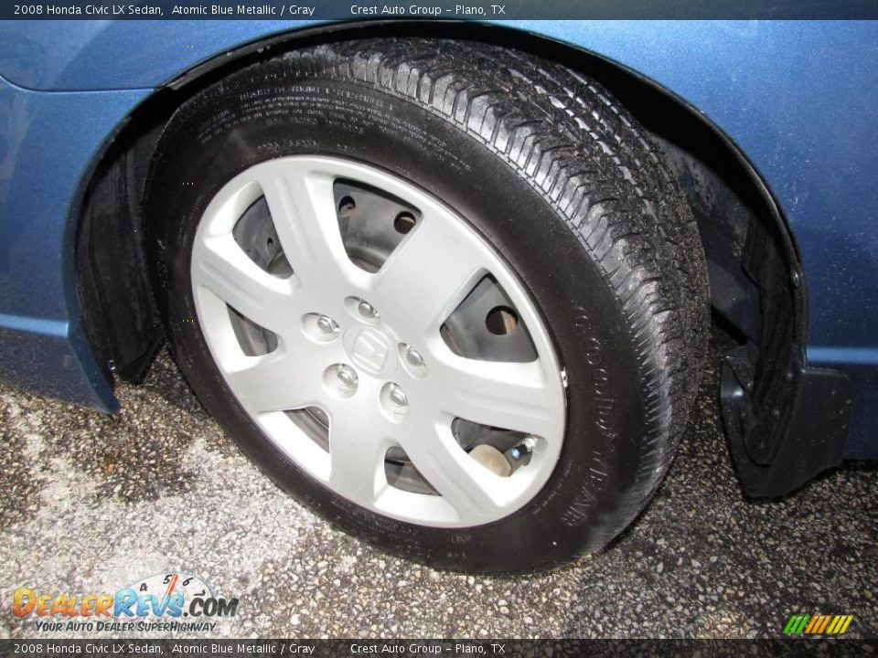2008 Honda Civic LX Sedan Atomic Blue Metallic / Gray Photo #19