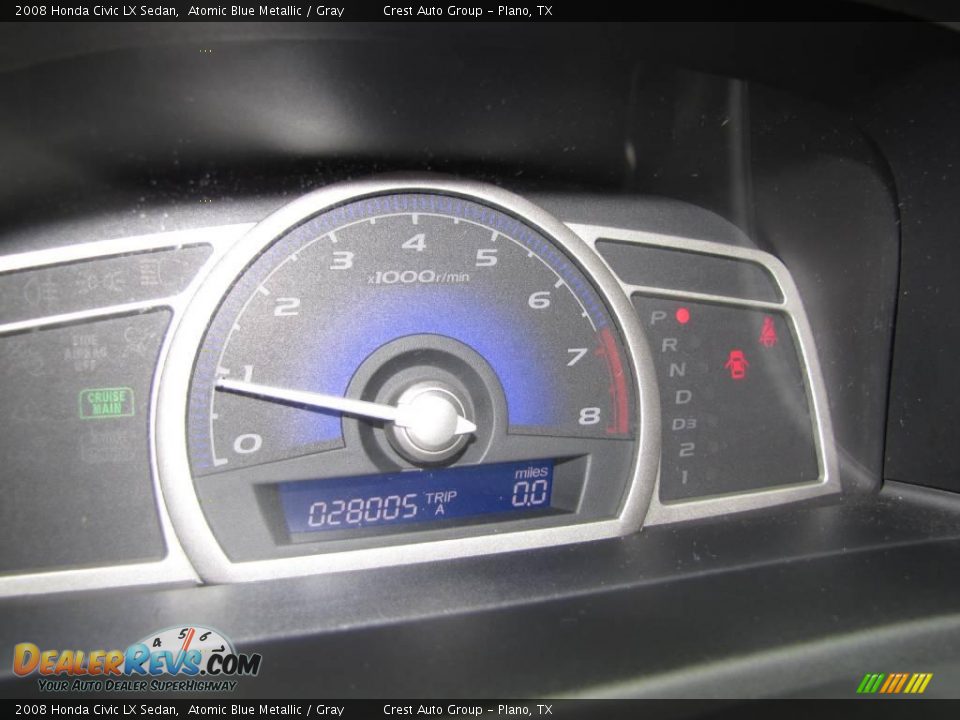2008 Honda Civic LX Sedan Atomic Blue Metallic / Gray Photo #20