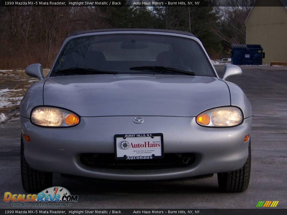 1999 Mazda MX-5 Miata Roadster Highlight Silver Metallic / Black Photo #2