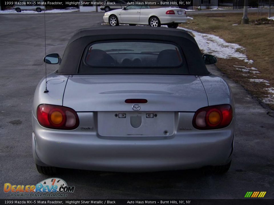 1999 Mazda MX-5 Miata Roadster Highlight Silver Metallic / Black Photo #6