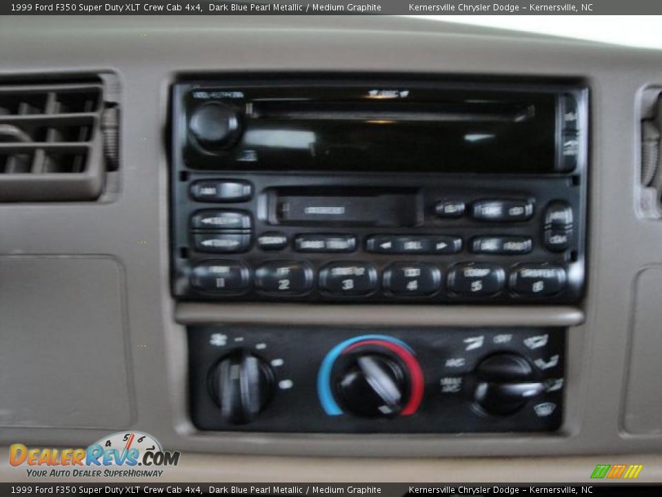 1999 Ford F350 Super Duty XLT Crew Cab 4x4 Dark Blue Pearl Metallic / Medium Graphite Photo #8