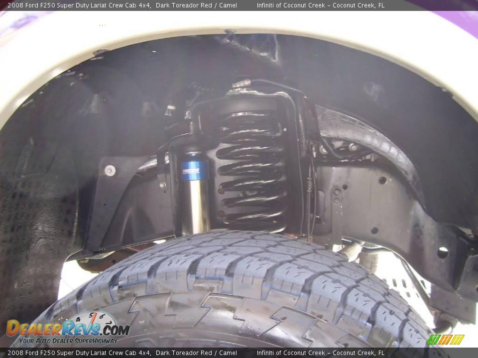 2008 Ford F250 Super Duty Lariat Crew Cab 4x4 Dark Toreador Red / Camel Photo #21