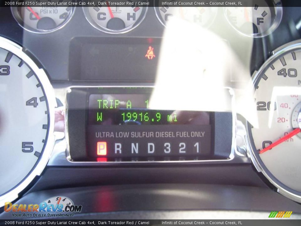 2008 Ford F250 Super Duty Lariat Crew Cab 4x4 Dark Toreador Red / Camel Photo #22
