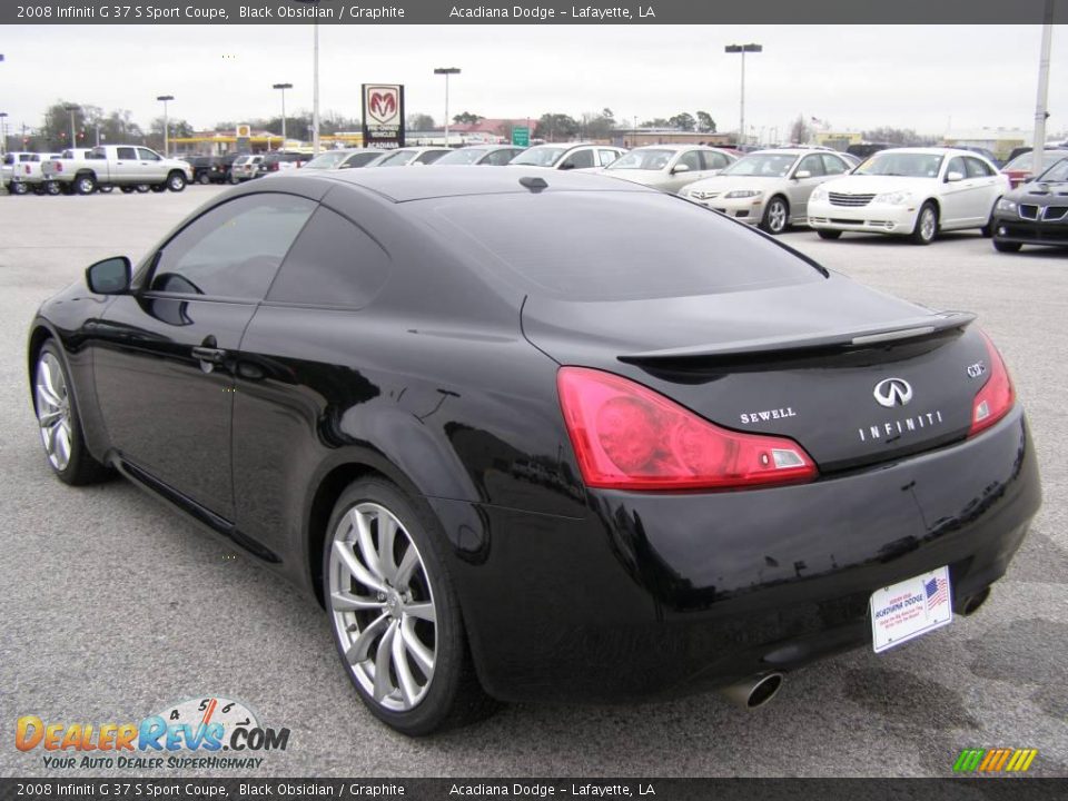 2008 Infiniti G 37 S Sport Coupe Black Obsidian / Graphite Photo #5