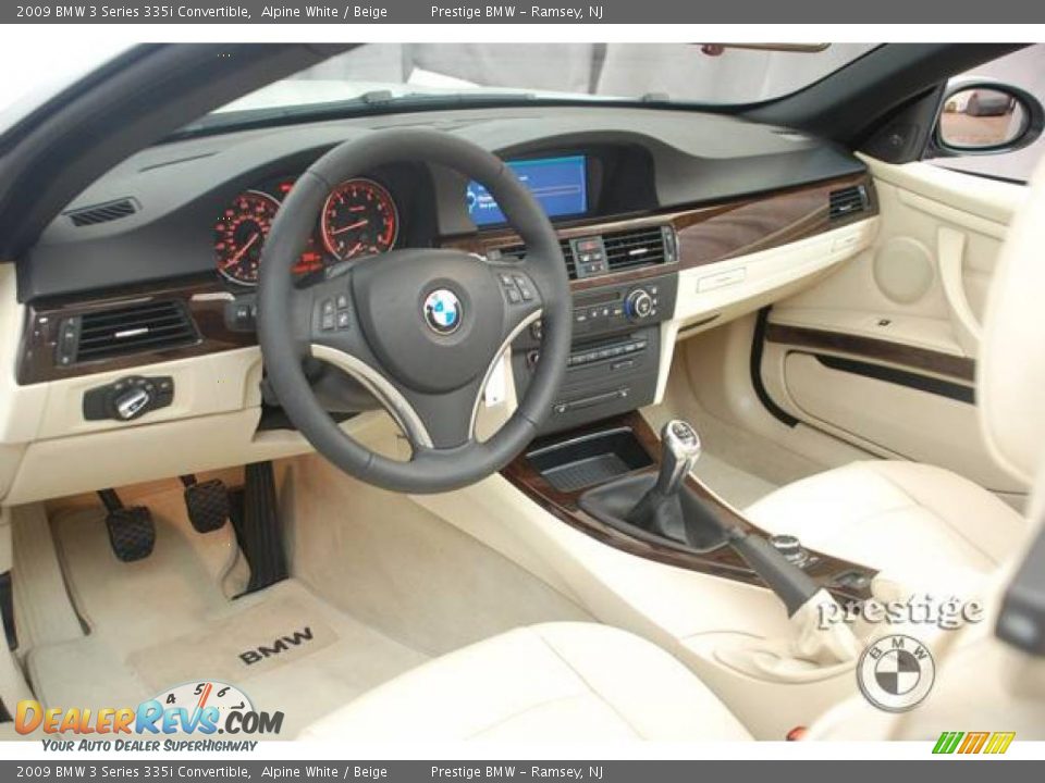 2009 BMW 3 Series 335i Convertible Alpine White / Beige Photo #11