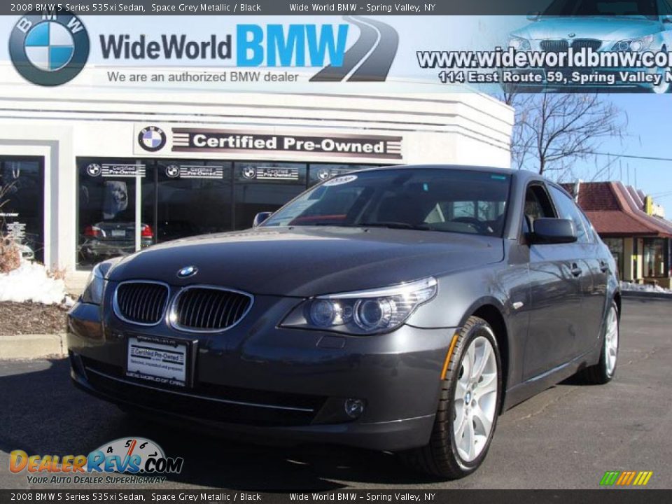 2008 BMW 5 Series 535xi Sedan Space Grey Metallic / Black Photo #1
