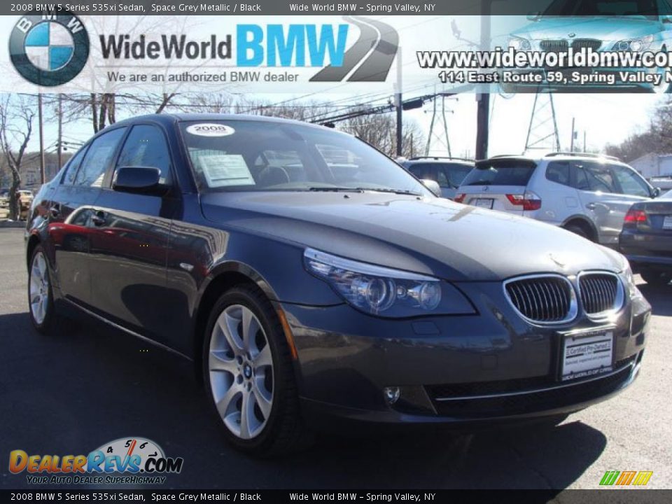 2008 BMW 5 Series 535xi Sedan Space Grey Metallic / Black Photo #3