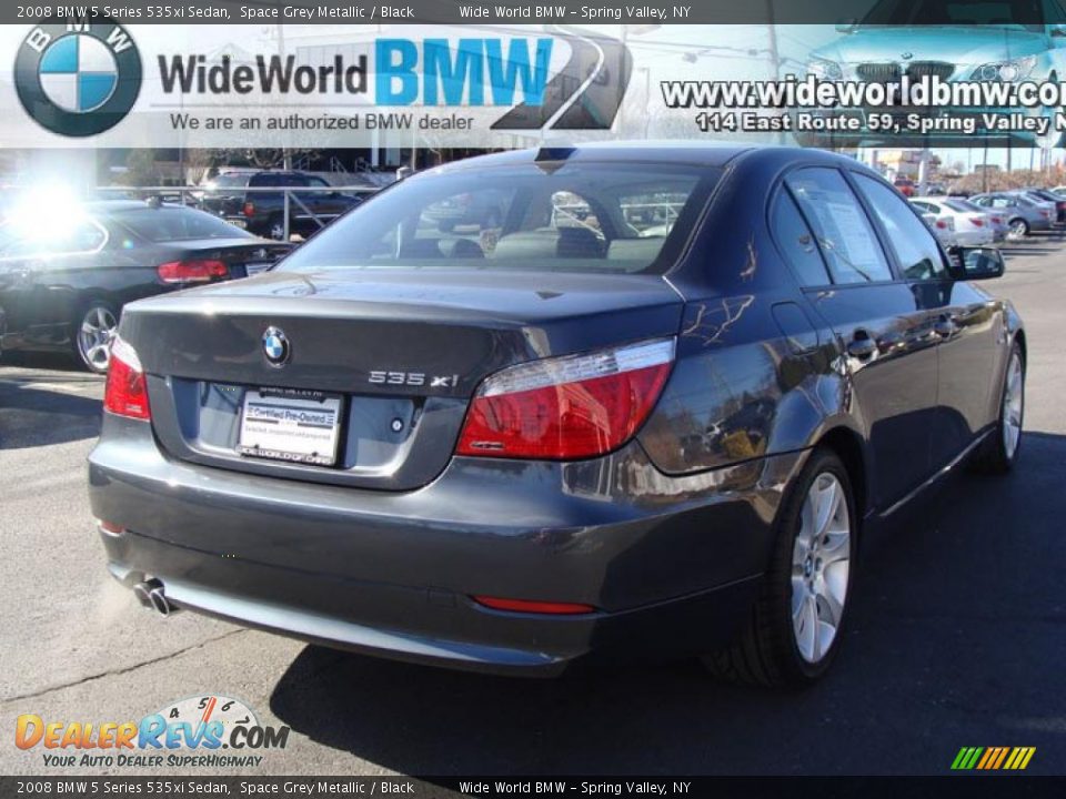 2008 BMW 5 Series 535xi Sedan Space Grey Metallic / Black Photo #4