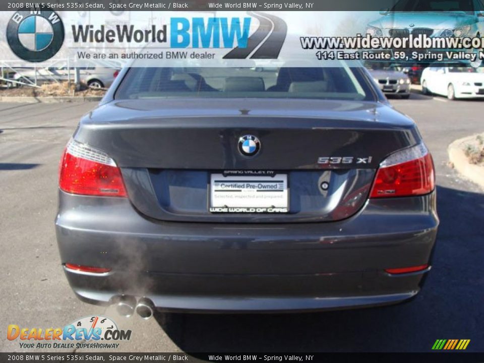 2008 BMW 5 Series 535xi Sedan Space Grey Metallic / Black Photo #5