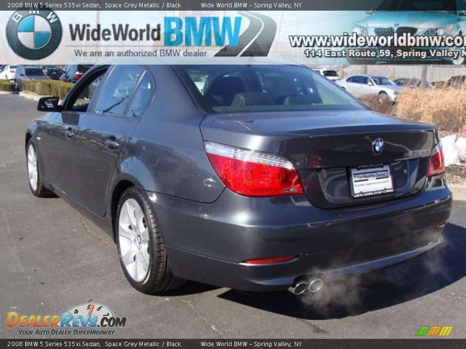2008 BMW 5 Series 535xi Sedan Space Grey Metallic / Black Photo #6