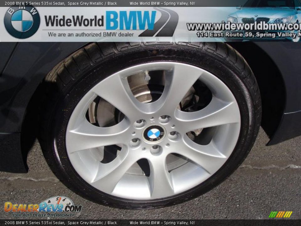 2008 BMW 5 Series 535xi Sedan Space Grey Metallic / Black Photo #7