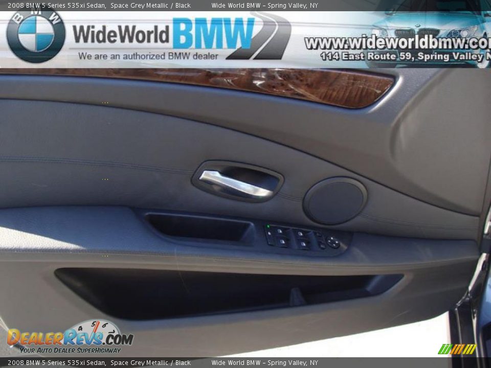 2008 BMW 5 Series 535xi Sedan Space Grey Metallic / Black Photo #8