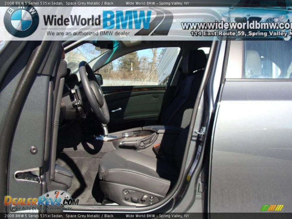 2008 BMW 5 Series 535xi Sedan Space Grey Metallic / Black Photo #9