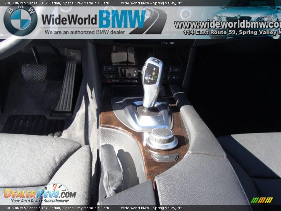 2008 BMW 5 Series 535xi Sedan Space Grey Metallic / Black Photo #14
