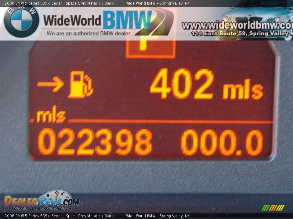 2008 BMW 5 Series 535xi Sedan Space Grey Metallic / Black Photo #15