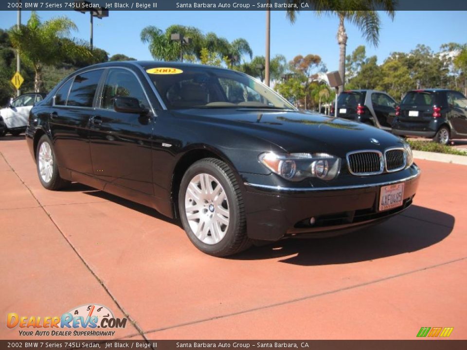 2002 BMW 7 Series 745Li Sedan Jet Black / Beige III Photo #1