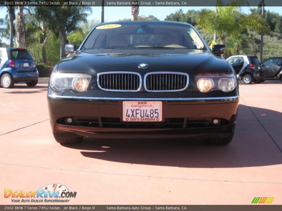 2002 BMW 7 Series 745Li Sedan Jet Black / Beige III Photo #2