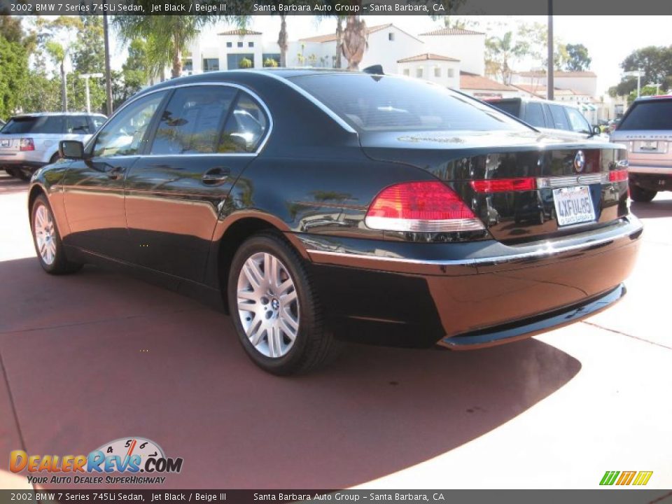 2002 BMW 7 Series 745Li Sedan Jet Black / Beige III Photo #6