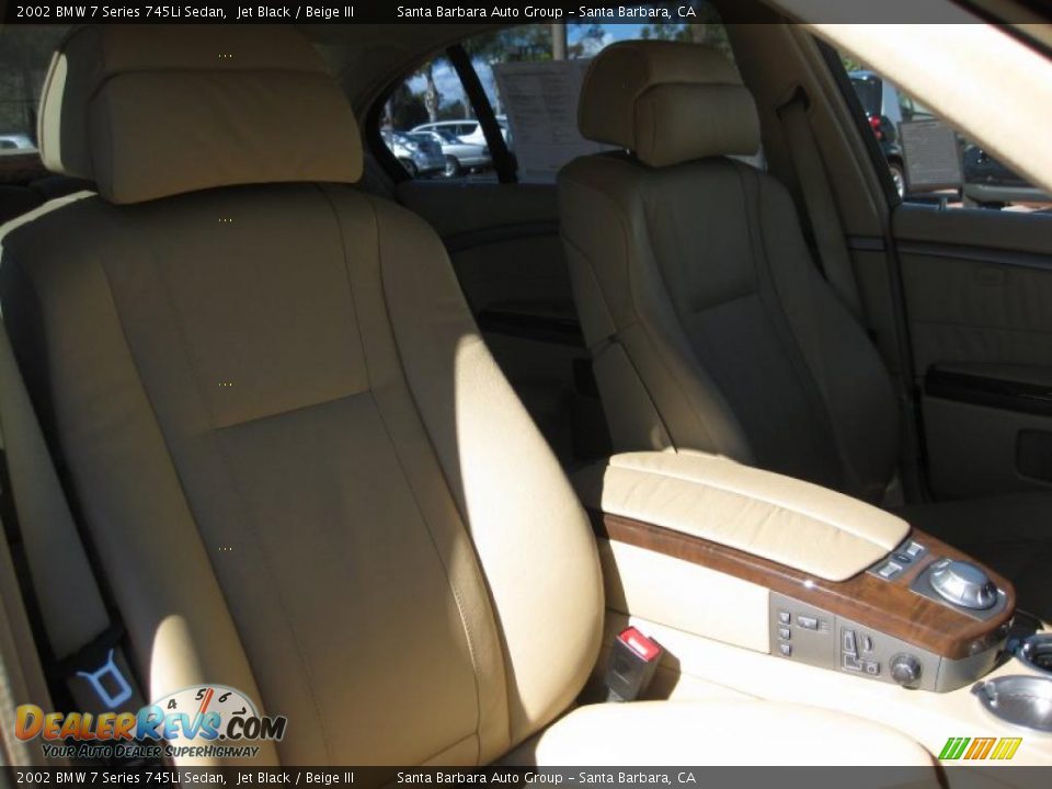 2002 BMW 7 Series 745Li Sedan Jet Black / Beige III Photo #8