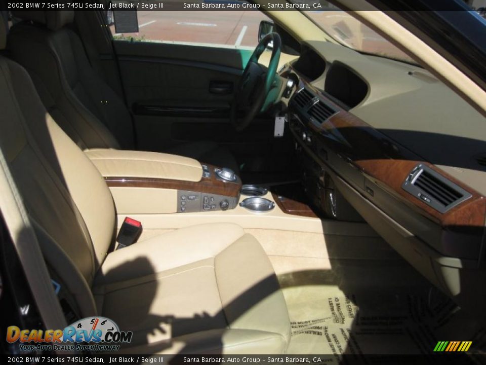 2002 BMW 7 Series 745Li Sedan Jet Black / Beige III Photo #9