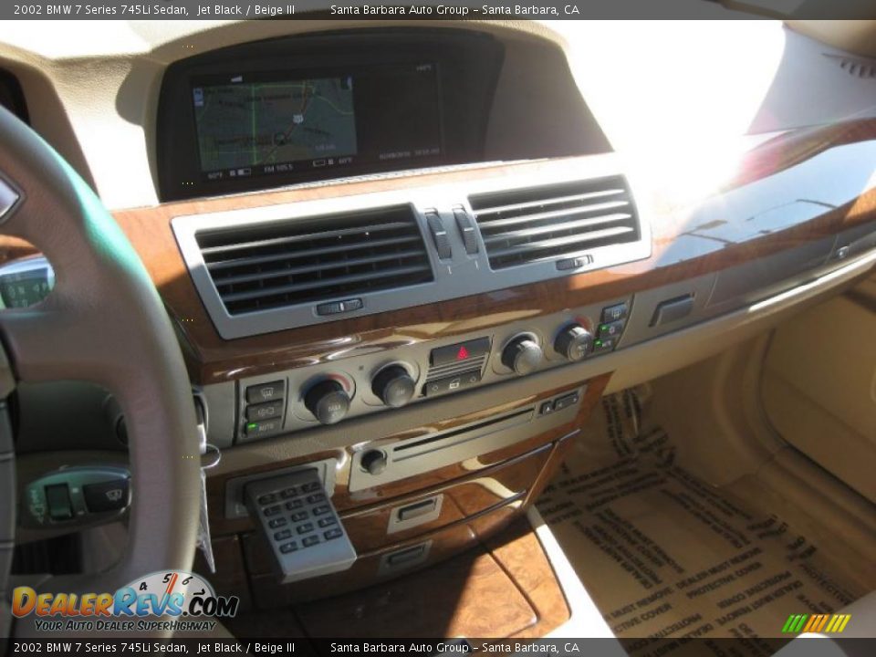 2002 BMW 7 Series 745Li Sedan Jet Black / Beige III Photo #10