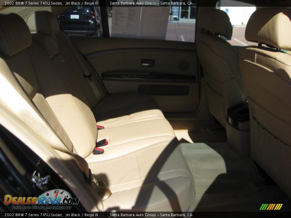 2002 BMW 7 Series 745Li Sedan Jet Black / Beige III Photo #12