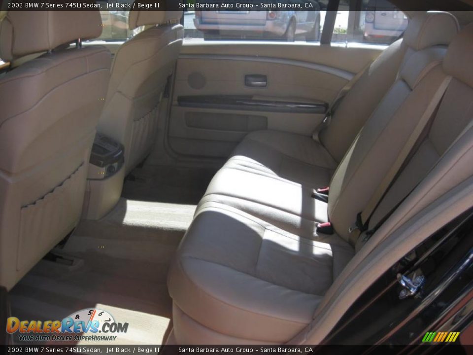 2002 BMW 7 Series 745Li Sedan Jet Black / Beige III Photo #13