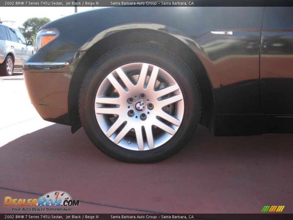 2002 BMW 7 Series 745Li Sedan Jet Black / Beige III Photo #17