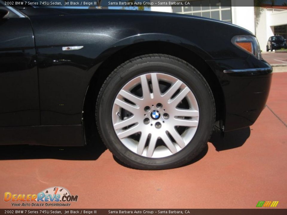 2002 BMW 7 Series 745Li Sedan Jet Black / Beige III Photo #18