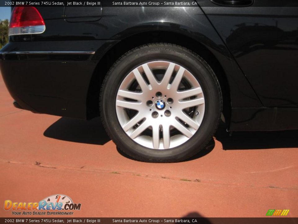 2002 BMW 7 Series 745Li Sedan Jet Black / Beige III Photo #19
